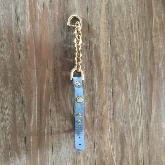 💎2 for $15💎Grey/Blue Leather and Gold Chain Cuff - Picture 4 of 6